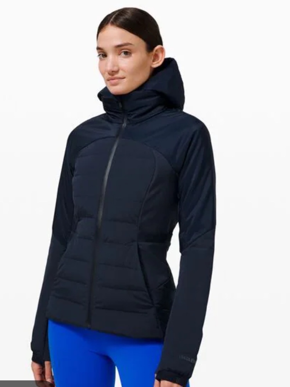 Lululemon Down For It All Puff Jacket Size 10 Navy Blue Athletic Athleisure